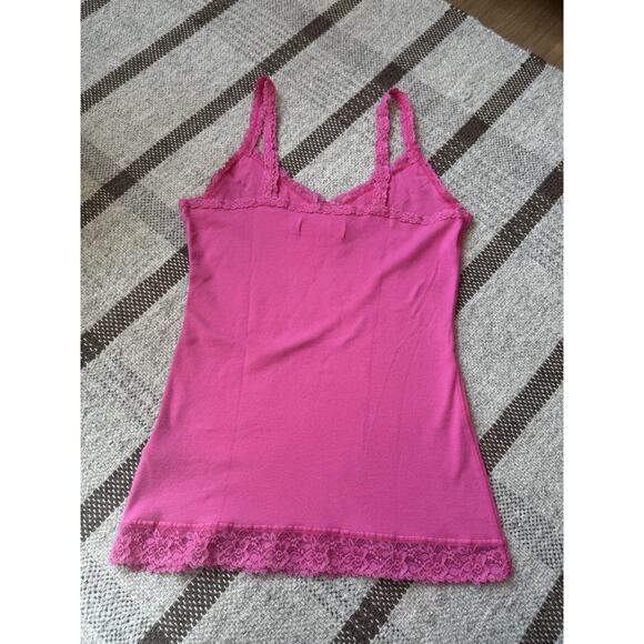 Abercrombie And Fitch Y2K Lace Camisole Tank Top Hot Pink Large V Neck - Picture 6 of 9